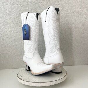 Lane MEGAN MORONEY Cowboy Boots Smokeshow Womens 10 White Western Cowgirl Tall